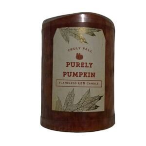 Truly Fall Purely Pumpkin Flameless LED Candle 3 in x 4 in